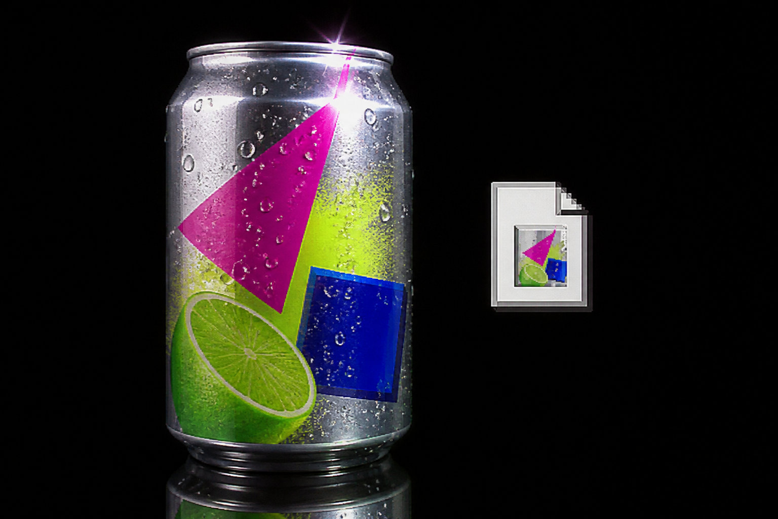Retro juice can